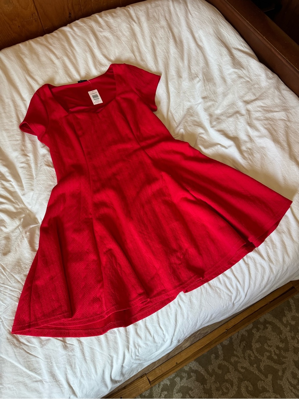 torrid Bright Red Fit & Flare Midi Dress